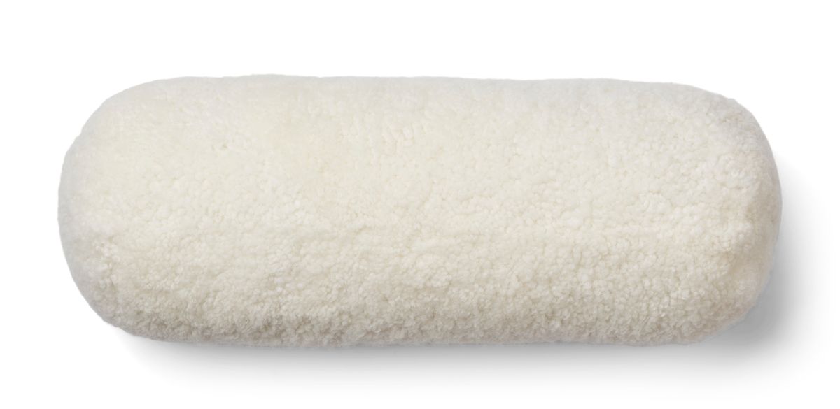 Bolster Cushion | Short Wool Sheepskin | D20xL52 cm Ivory