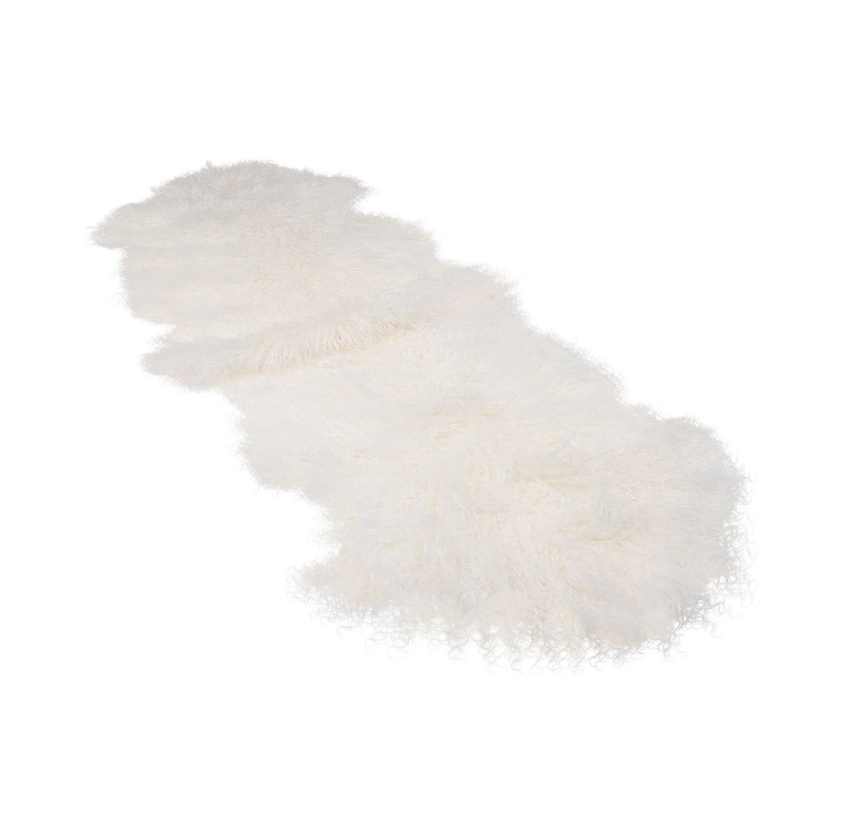 Double Mongolian Sheepskin | 150 x 55 cm Ivory