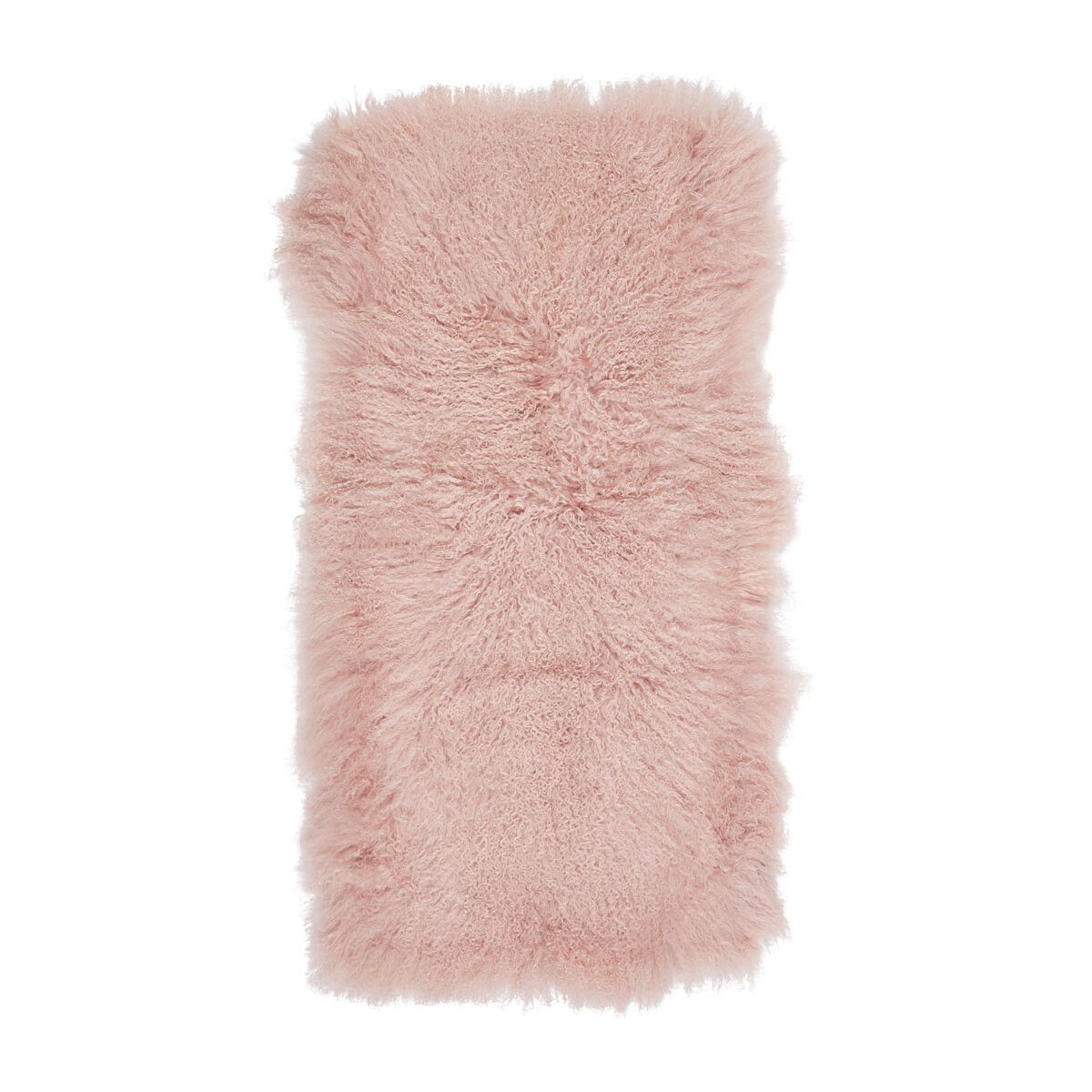 Plaid of Curly Sheepskin | 60x120 cm Rosa