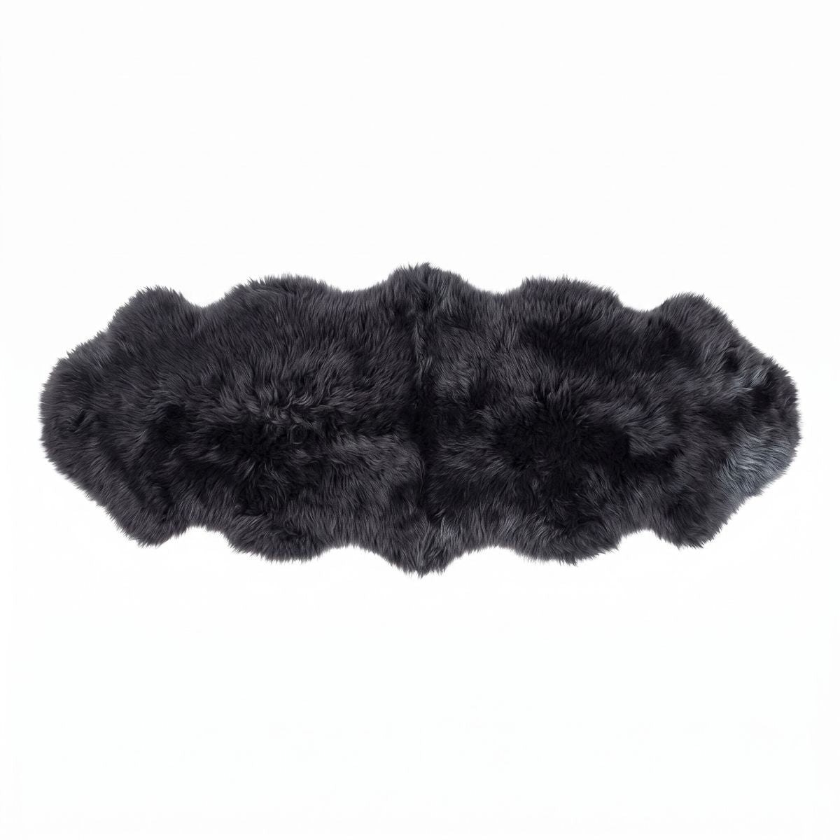 Fellvang Double Lambskin | Long Wool | New Zealand | 160x60 cm Coal