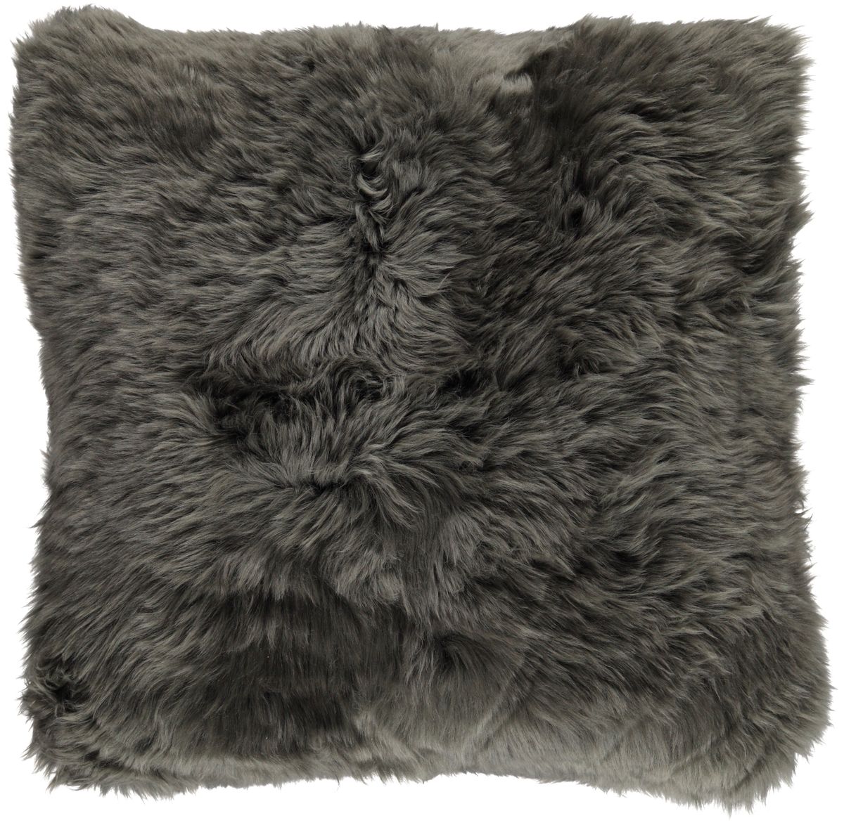 Long Wool Sheepskin Cushion | 35x35 cm Hedge Green