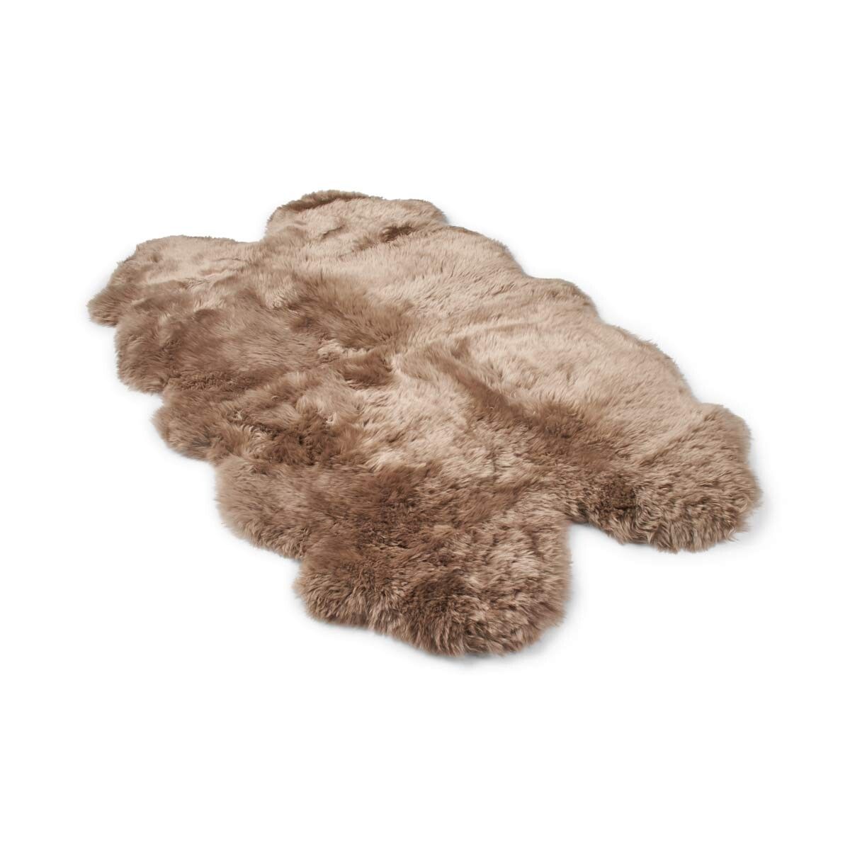 Merino Sheepskin Rug | New Zealand | Long Wool | 170x110 cm Taupe