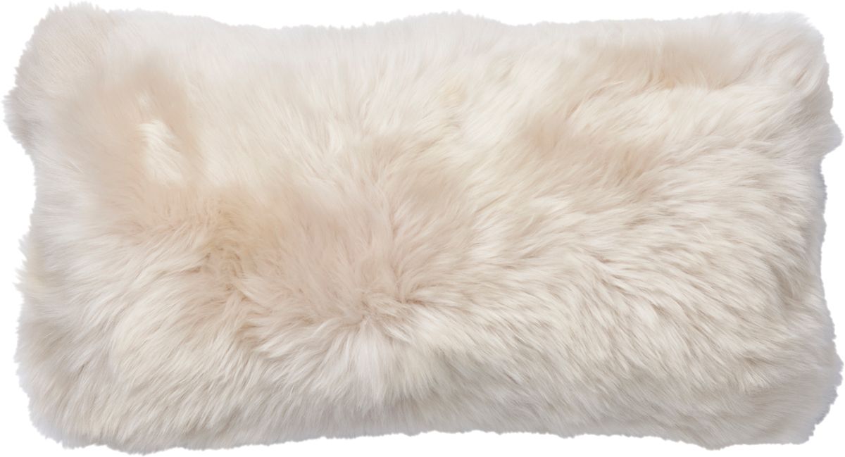 Long Wool Sheepskin Cushion | Doublesided | New Zealand | 25x50 cm Linen