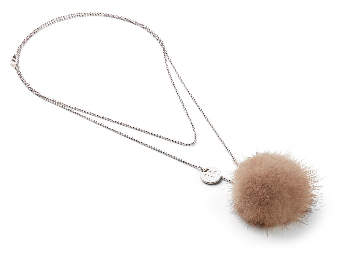 Necklace Pom Pom Pastel