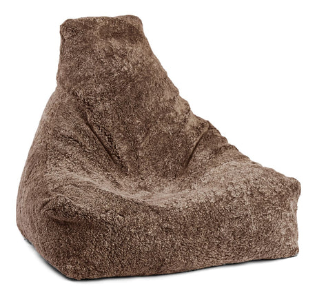 Sheepskin Bean Bag Chair | Short Wool Taupe