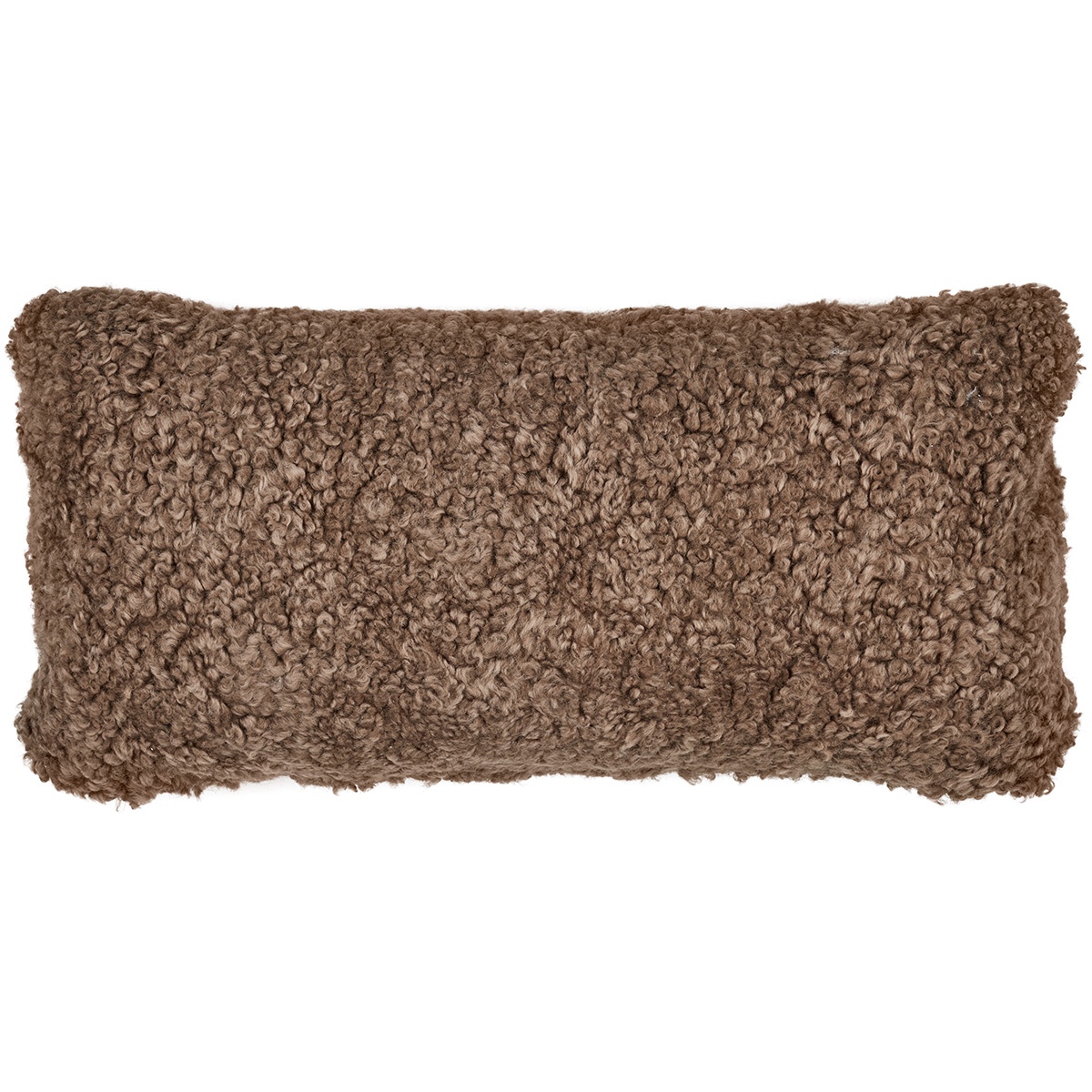 Short Wool Sheepskin Cushion | Doublesided | SW | 30x60 cm Taupe