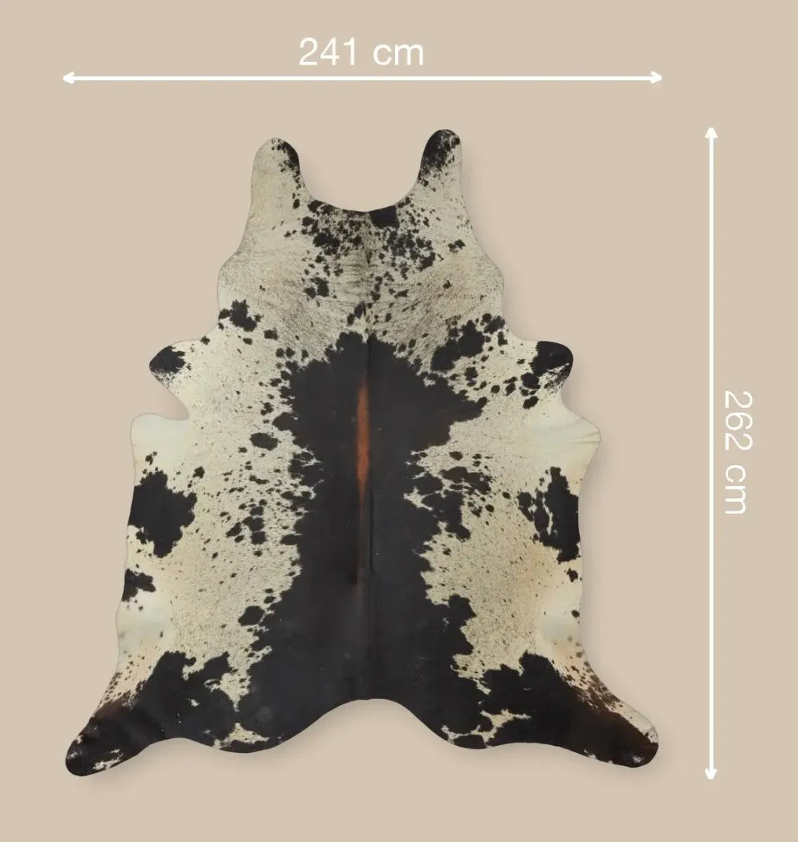 Cow Hide Rug | Salt and Pepper | 3,75 sqm Salt/Pepper/Black/White