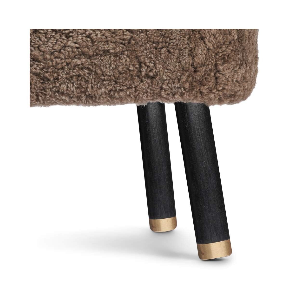 Emil Foot Rest | Short Wool Taupe
