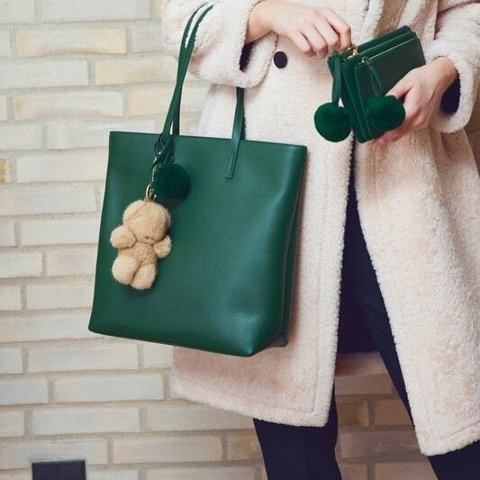 Little Panda Keyring Black/White