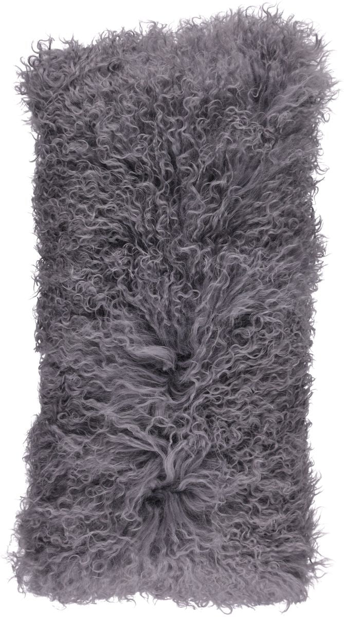 Mongolian Curly Cushion | 28x56 cm Steel