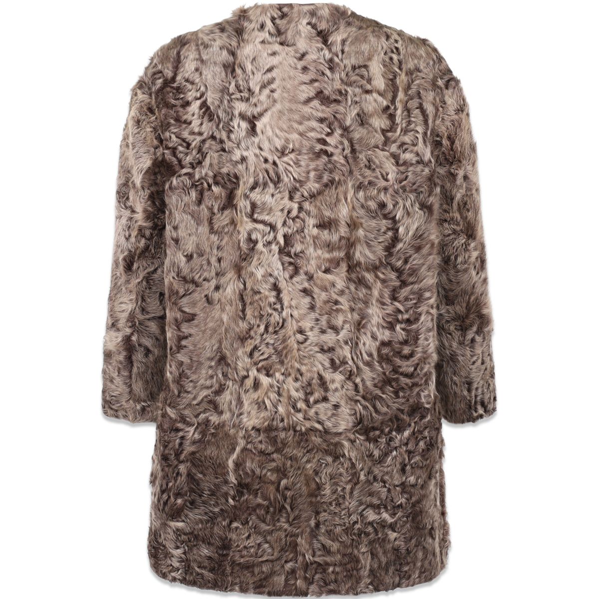 Brenda Jacket | Kalgan Lambskin Brown Snow top