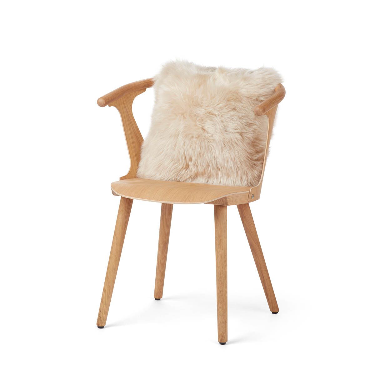 Sheepskin Cushion | Long Wool | New Zealand | 40x40 cm Linen