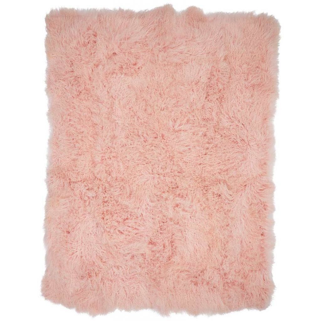 Throw of Curly Sheepskin |140x180 cm Candy