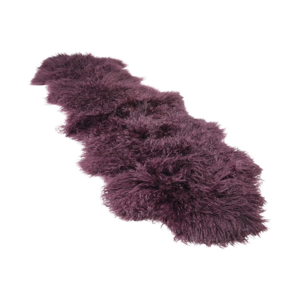 Double Tibetan Sheepskin | 150 x 55 cm Aubergine