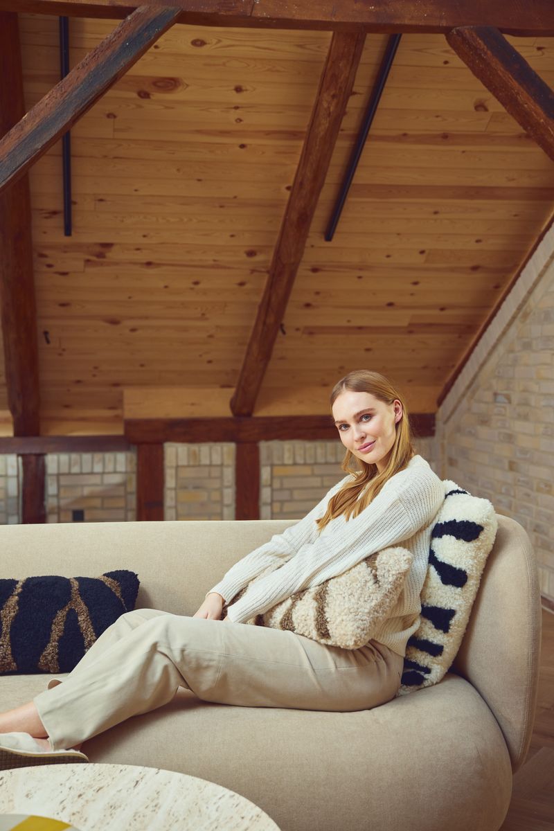 Zebra Cushion | Doublesided | 60x60 cm Black/Ivory