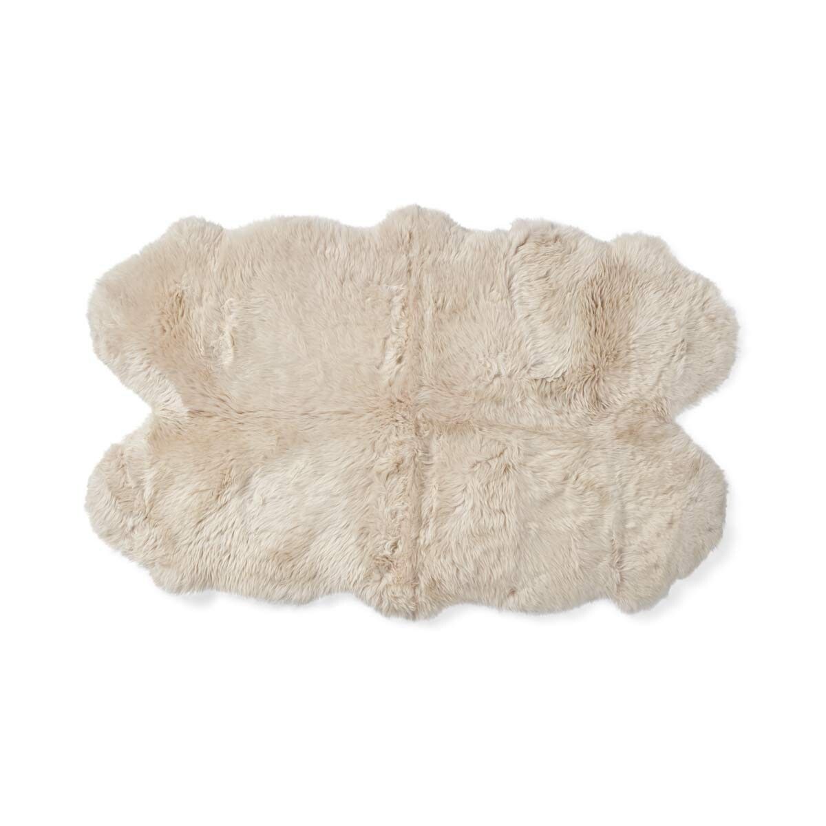 Merino Sheepskin Rug | Long Wool | 170x110 cm Linen