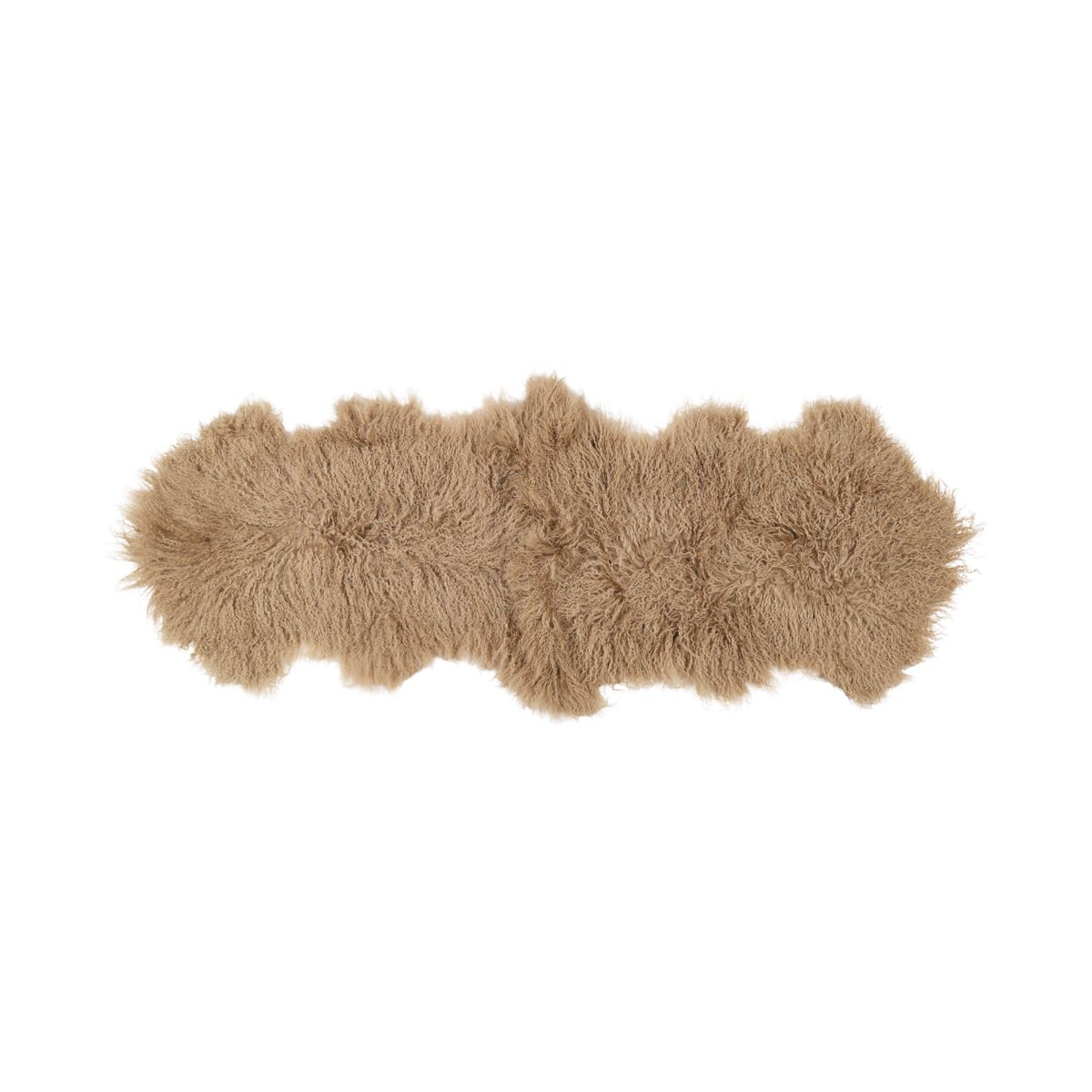 Double Mongolian Sheepskin | 150 x 55 cm Warm Sand