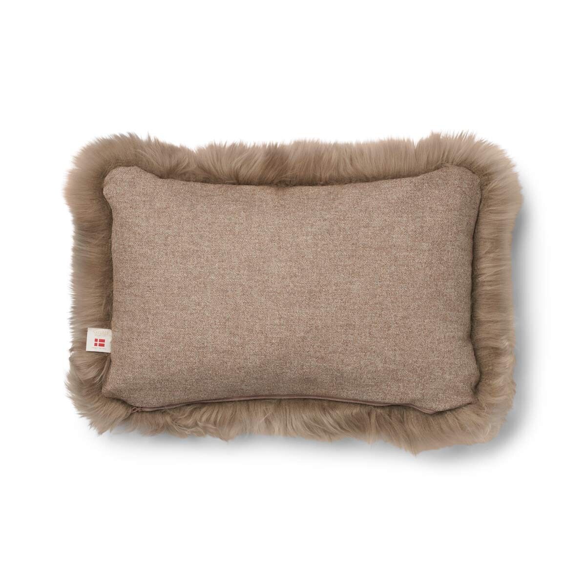 Long Wool Sheepskin Cushion | 52x52 cm | 34x52 cm Beige/Taupe