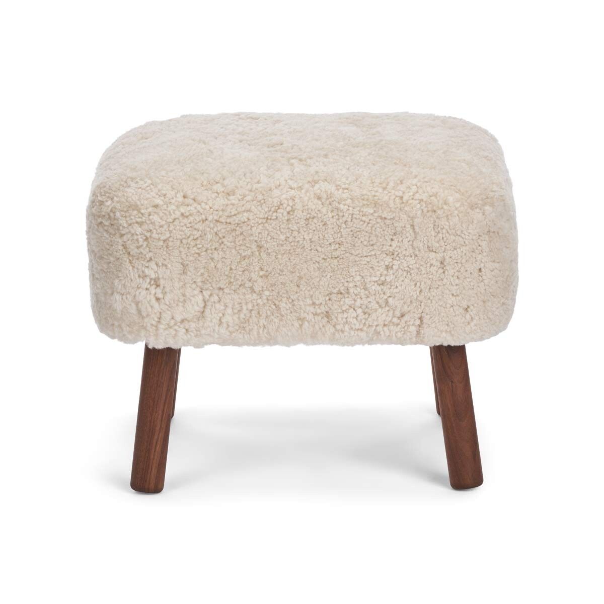 Emil Foot Rest | Short Wool Pearl