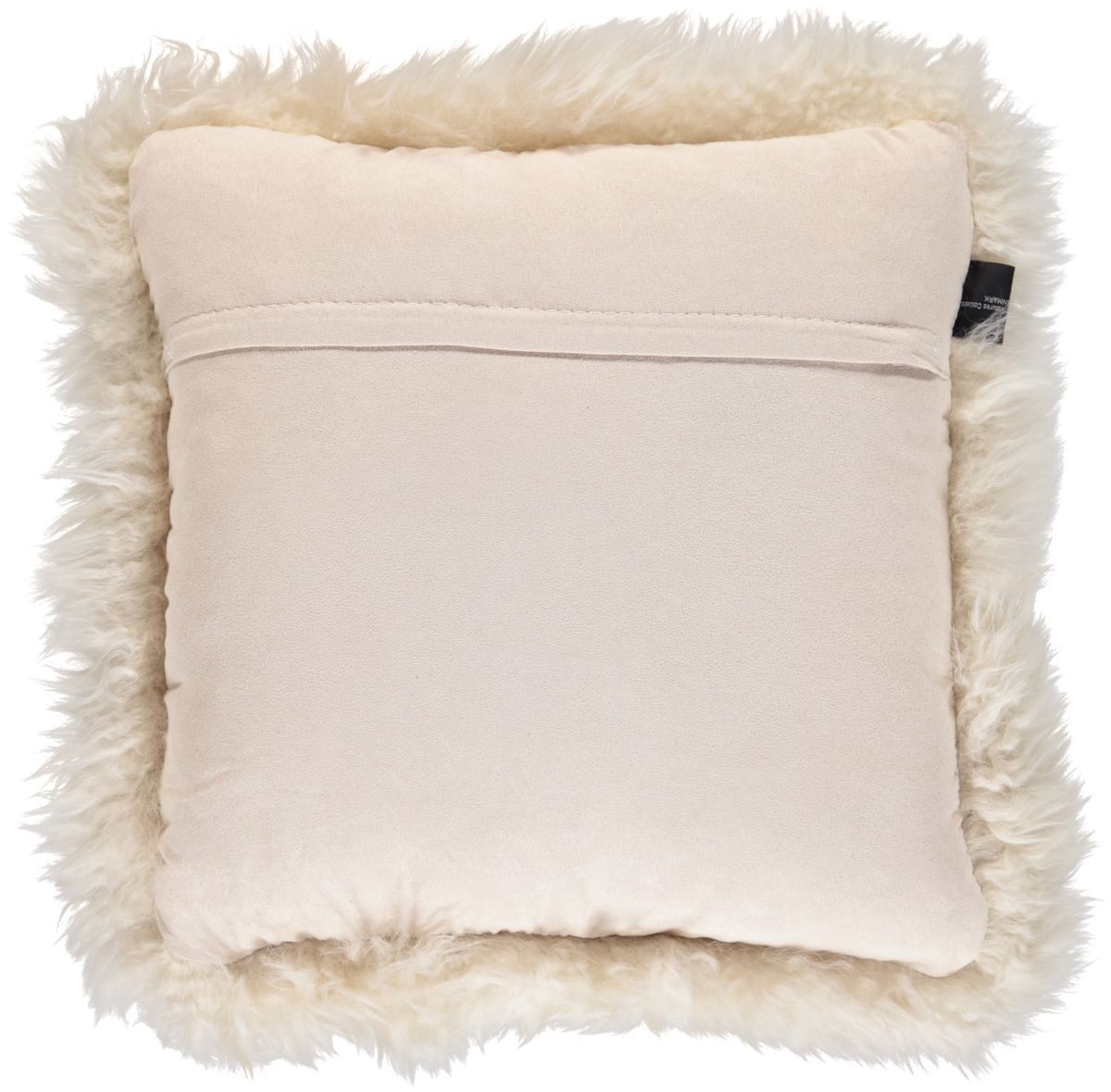 Long Wool Sheepskin Cushion | 50x50 cm Linen