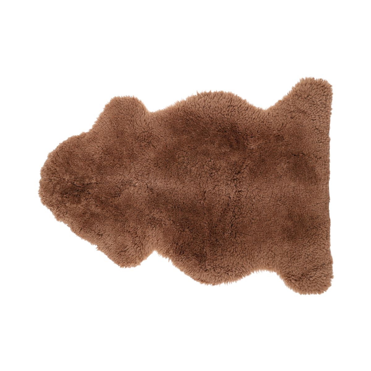 Black Country Sheepskin | New Zealand | Long Wool Curly | 90 cm Toffee