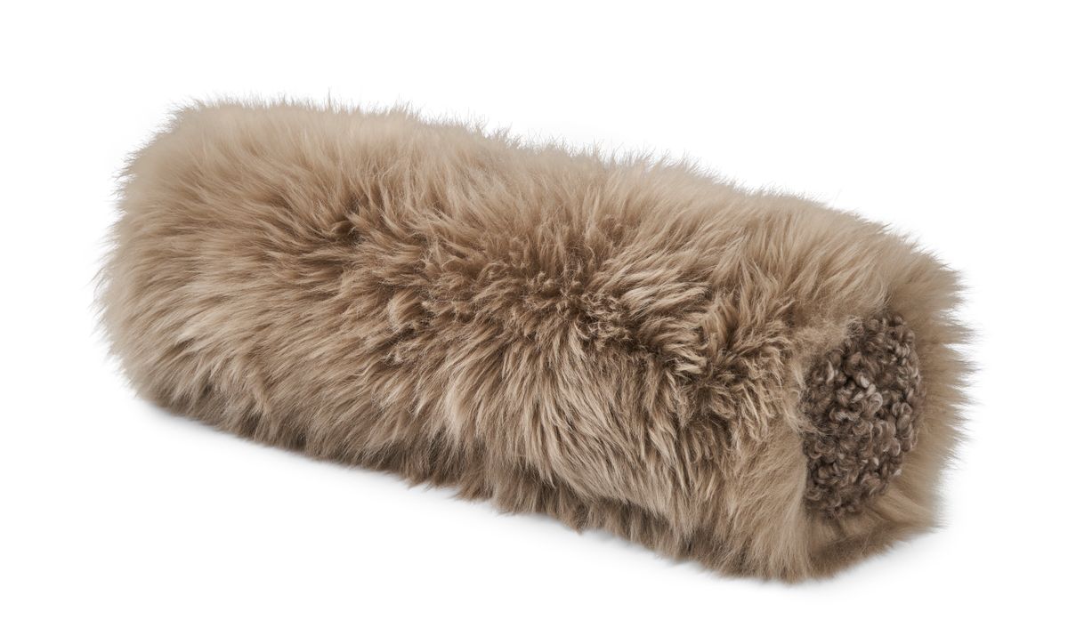 Sheepskin Bolster Cushion | D20xL52 cm