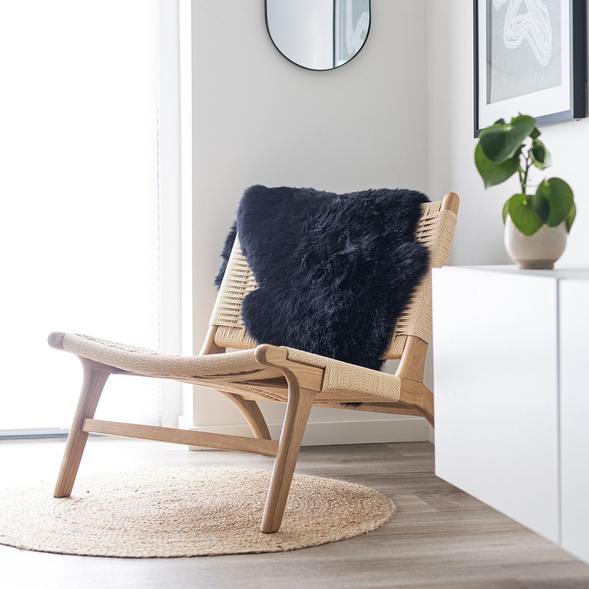 Merino Sheepskin Dyed | New Zealand | Long Wool | approx. 90x60 cm