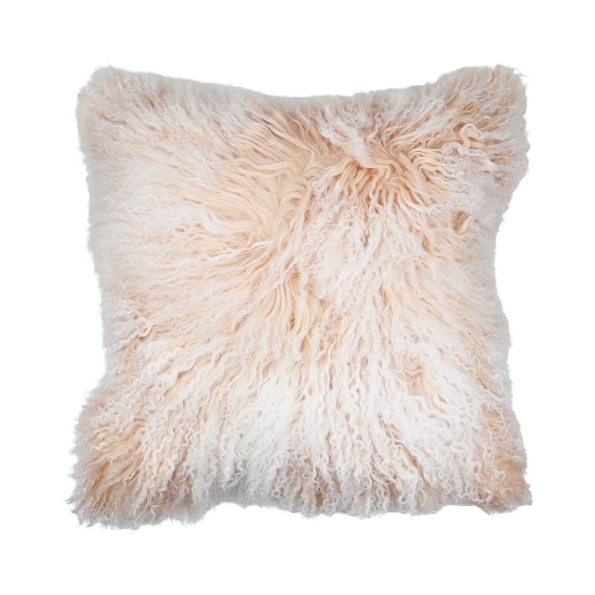Sheepskin Cushion | Mongolian | 50x50 cm Arctic Sunrise