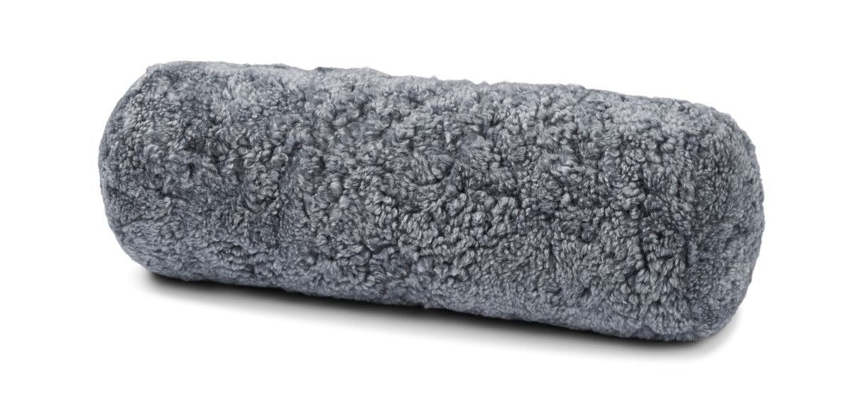 Bolster Cushion | Short Wool Sheepskin | D20xL52 cm Light Grey