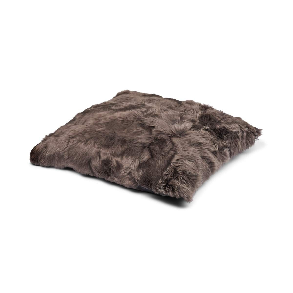 Maxi Float Cushion | Long Wool | 90x90 cm Walnut