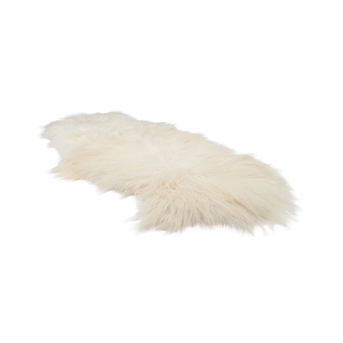 Icelandic Double Sheepskin | Natural Colors | Long Wool | 160 cm Off White
