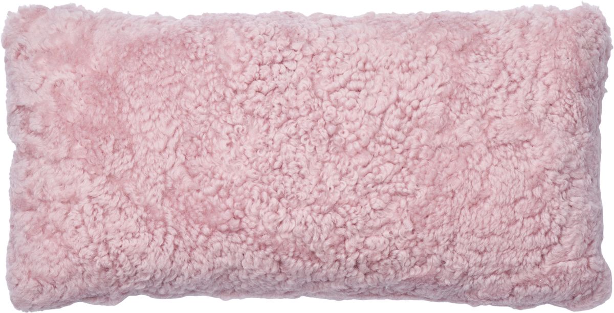 Short-Wool Cushion | Doublesided | 30x60 cm Coral Silver Pink