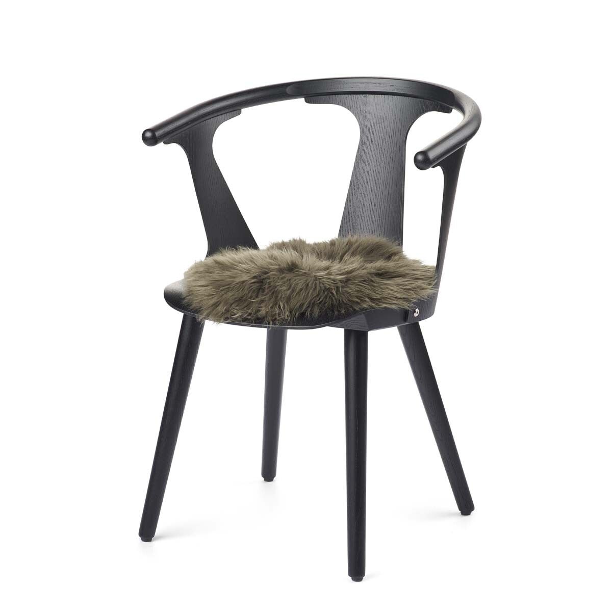 Seat Cover | Long Wool | New Zealand | D34 cm Hedge Green