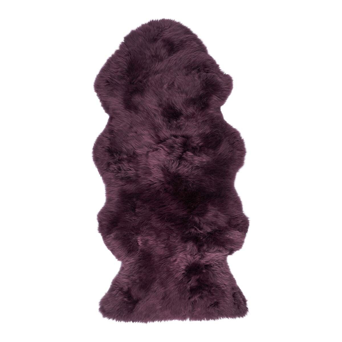Premium Quality | New Zealand Sheepskin | Long Wool | Rug 135 cm Aubergine