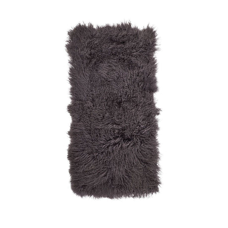 Plaid of Curly Sheepskin | 60x120 cm Steel