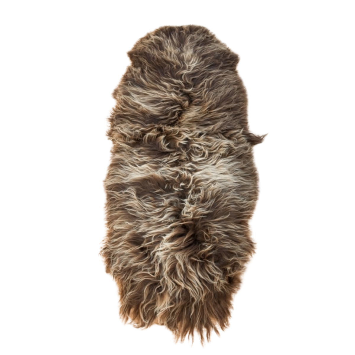 Double Icelandic Sheepskin | Natural Colors | Long Wool |180 cm Rusty Brown
