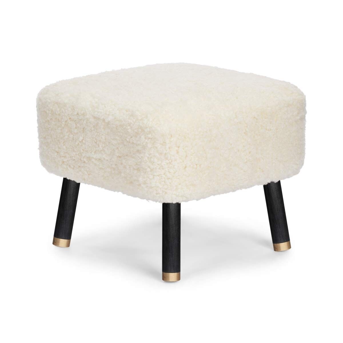 Emil Foot Rest | Short Wool Ivory