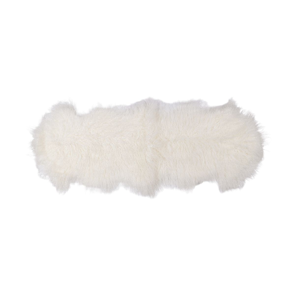 Double Mongolian Sheepskin | 150 x 55 cm Ivory