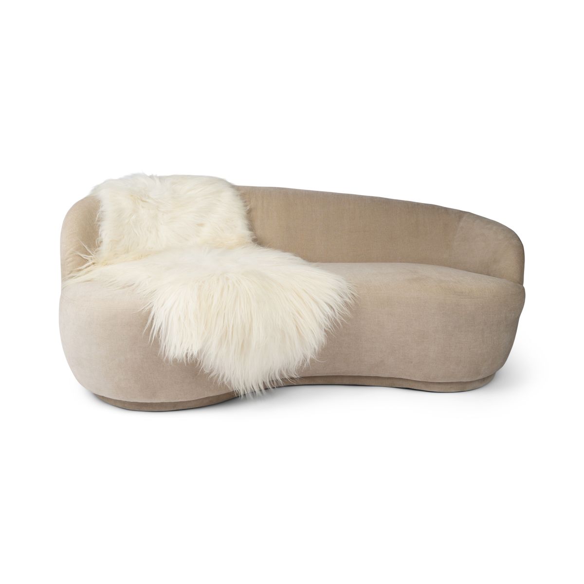 Icelandic Double Sheepskin | Natural Colors | Long Wool | 160 cm Off White