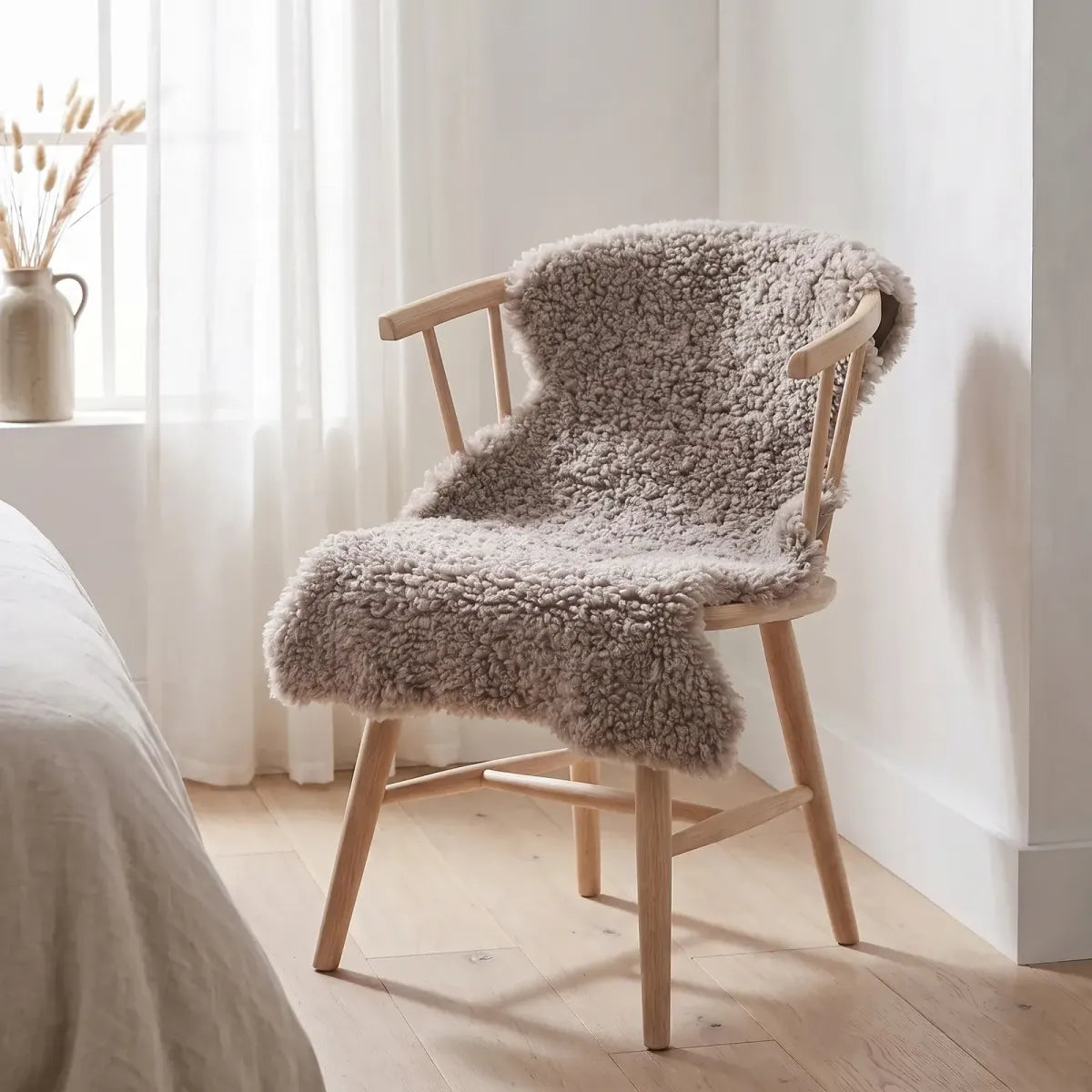 Back Country Sheepskin | New Zealand | Long Wool Curly | 90 cm Straw Yellow
