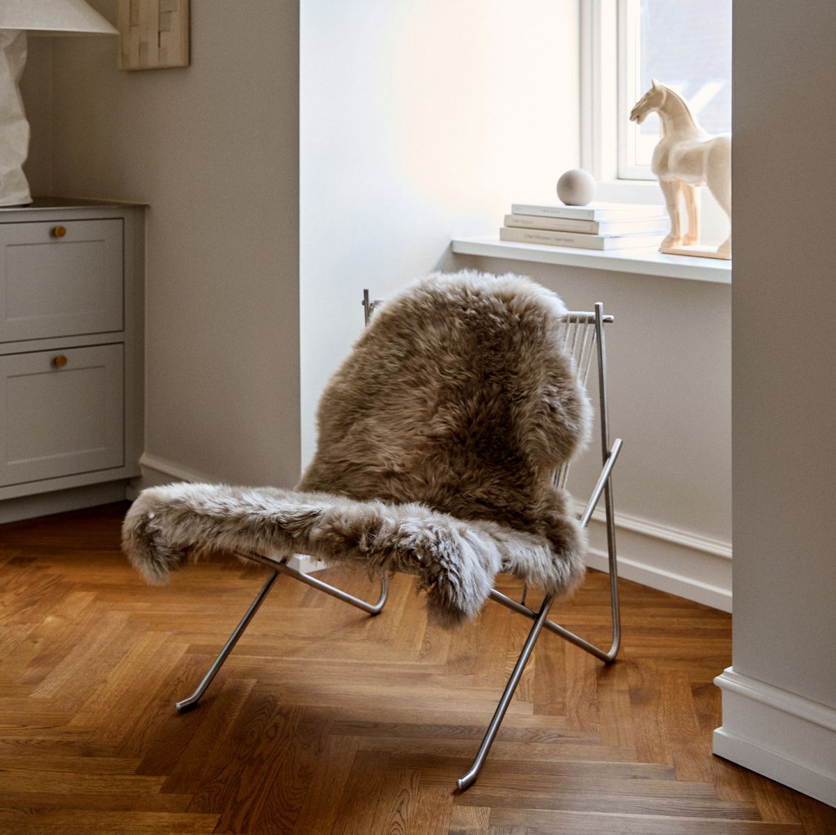 Premium | New Zealand Sheepskin | Long Wool | 90 cm Aubergine