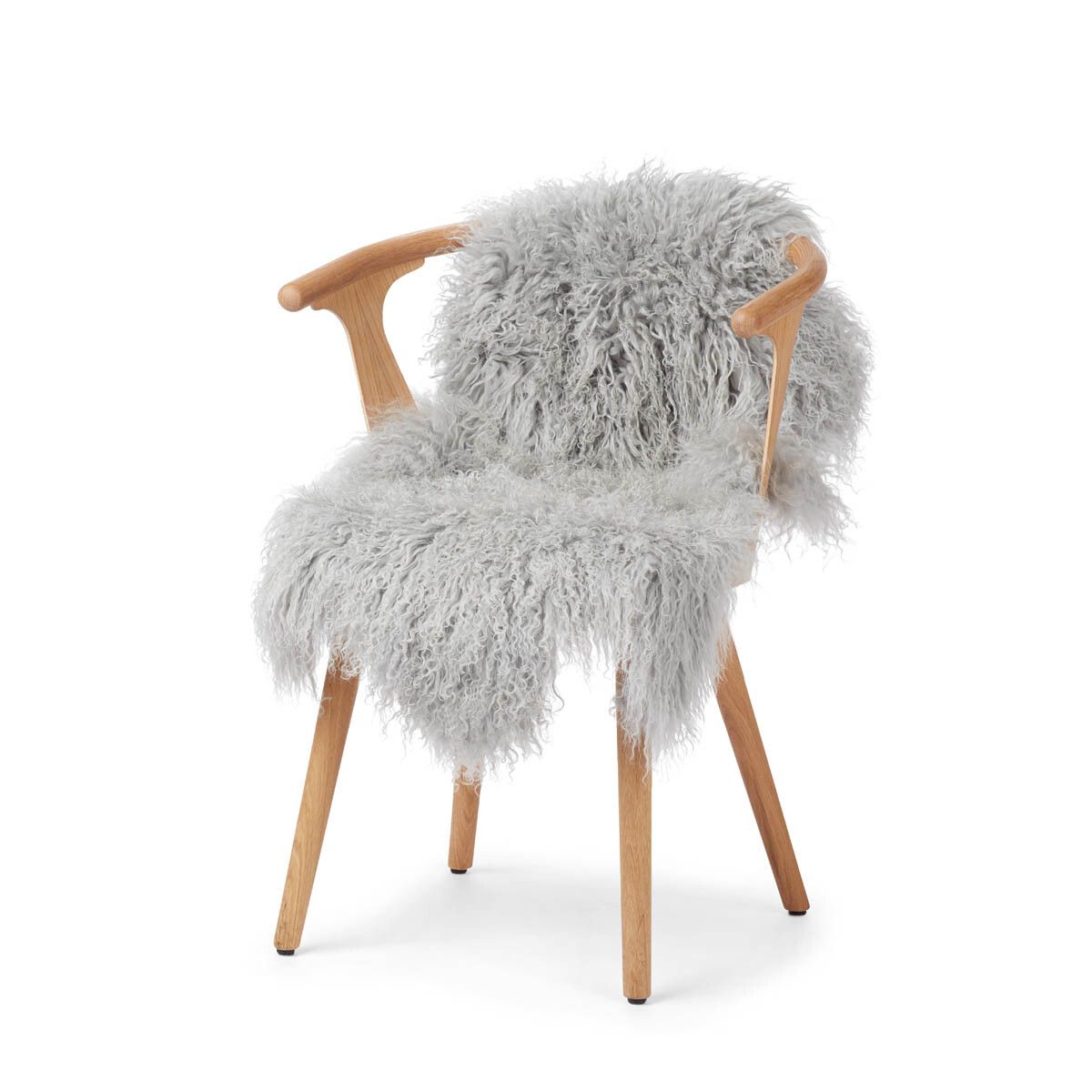 Tibetan Sheepskin | Curly | 85x50 cm Light Grey