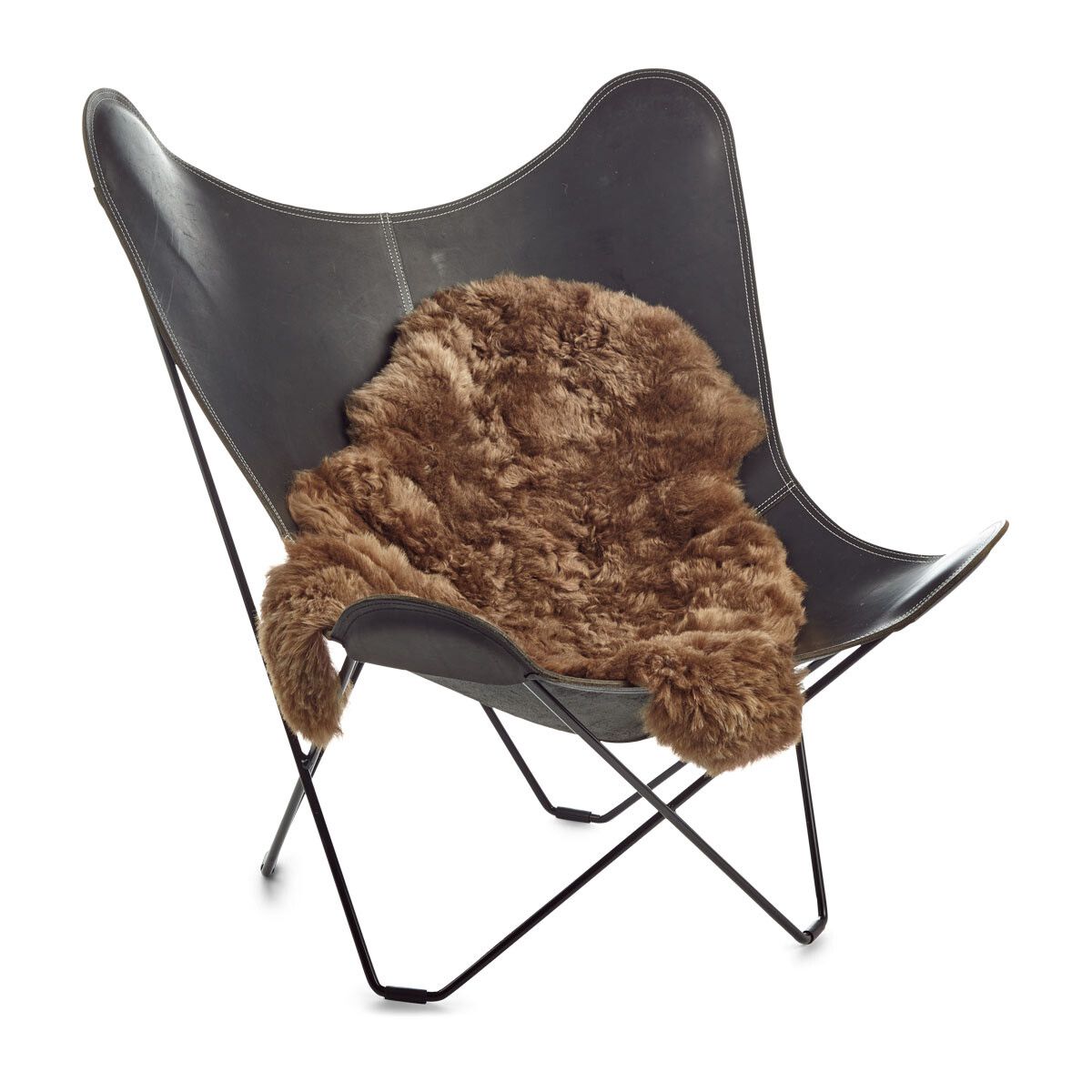 Icelandic Sheepskin | Natural Colors | Short Wool | 100-120 cm Rusty Brown