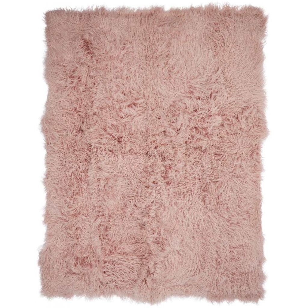 Throw of Curly Sheepskin | 140x180 cm Rosa