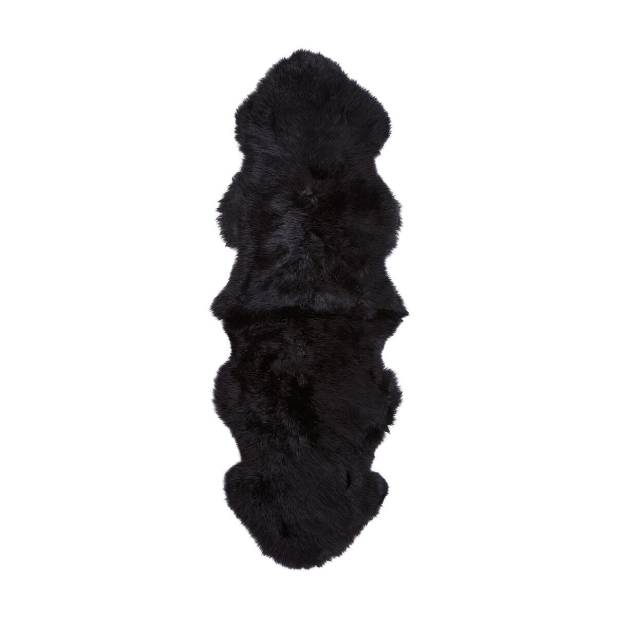 Premium Quality | Double New Zealand Sheepskin | Long Wool | Rug 180 cm Black