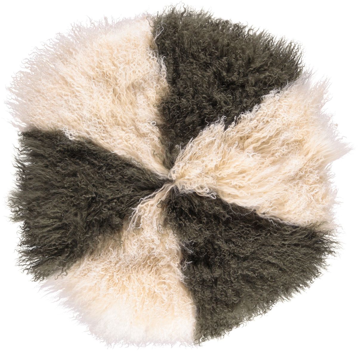 Curly Cake Cushion | Ø38 | Ø45 cm | Ø62 cm Arctic Sunrise/Hedge Green