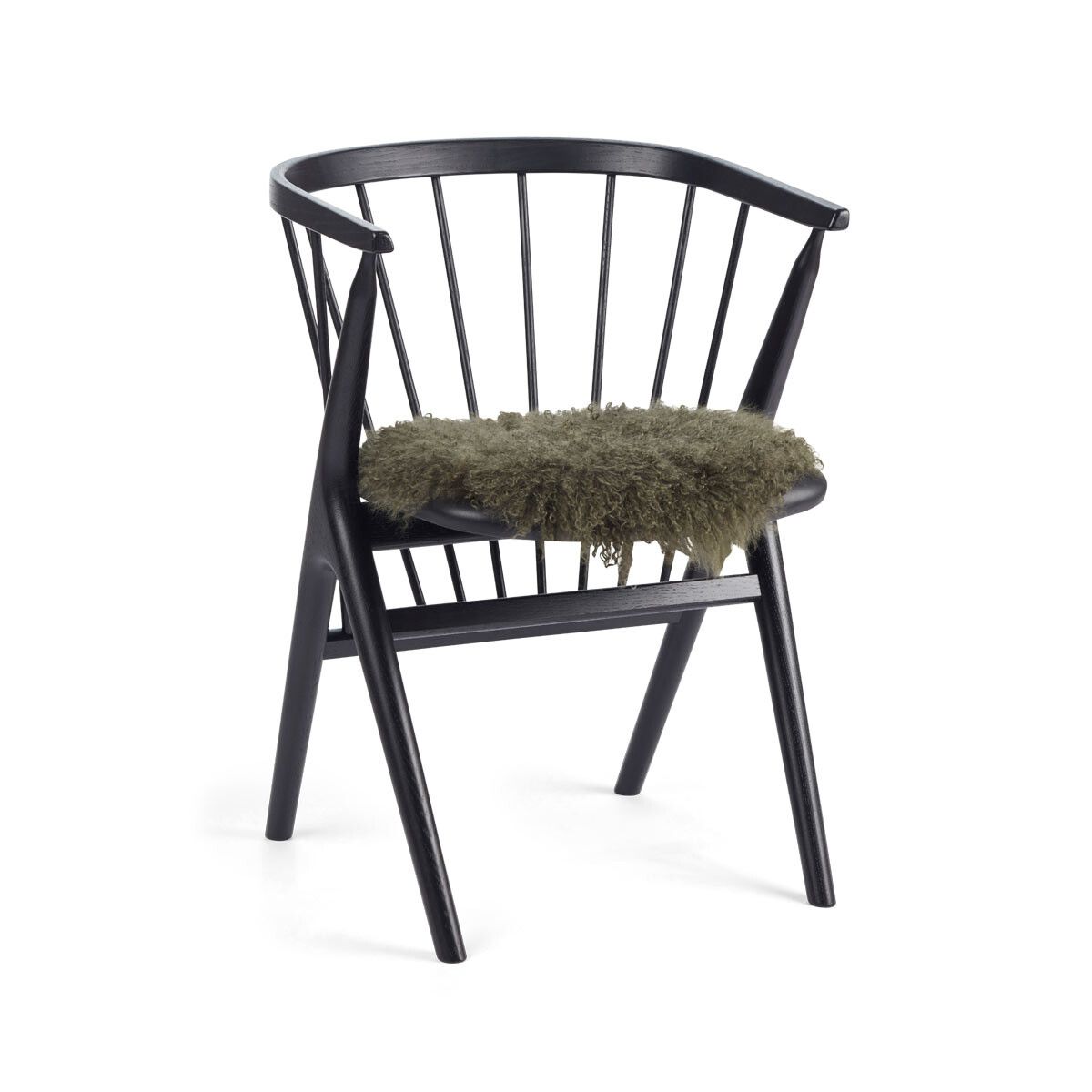 Tibetan Sheepskin Seat Cover | 38cm Hedge Green