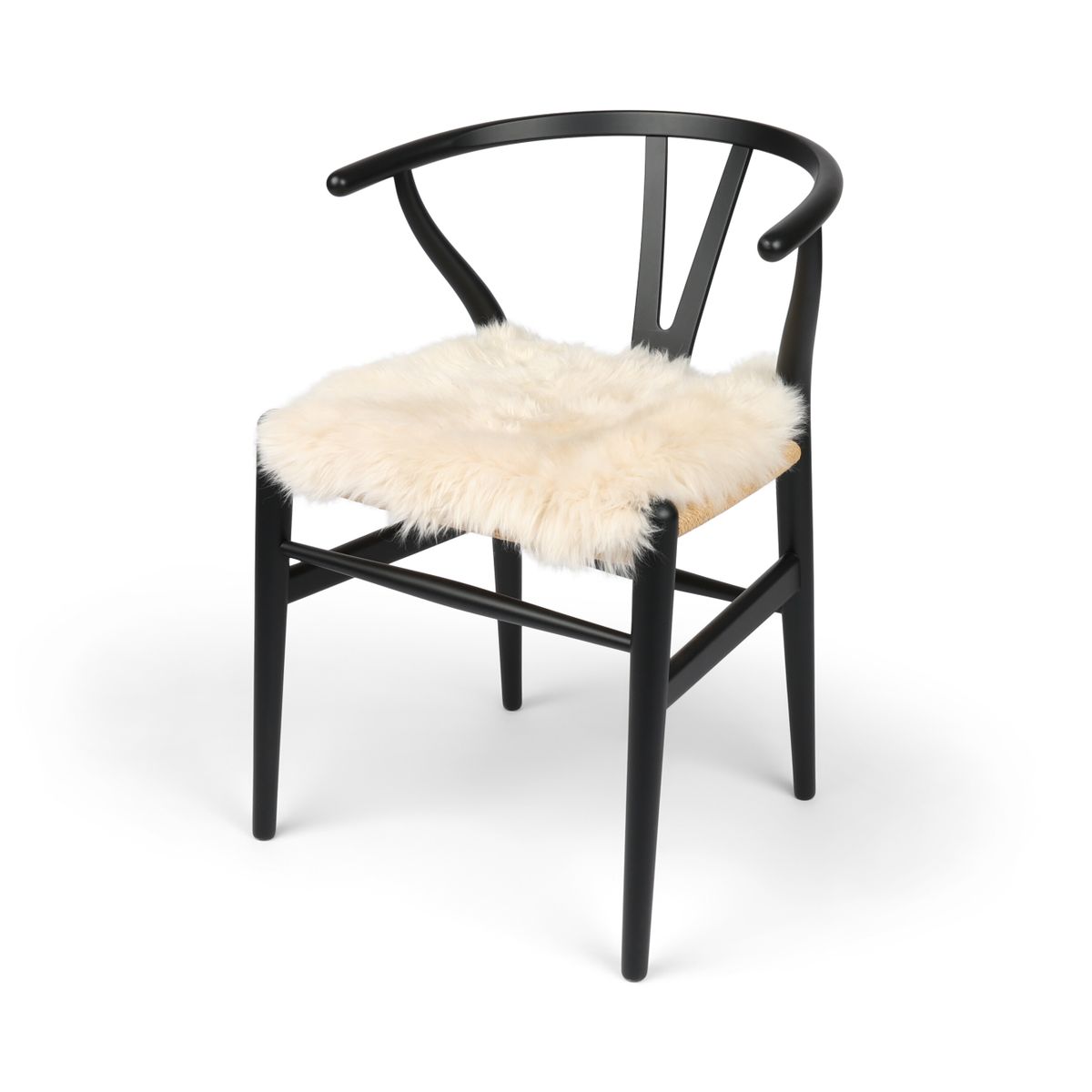 Seat Cover | With Backing | Long Wool | New Zealand | 40x40 cm Linen