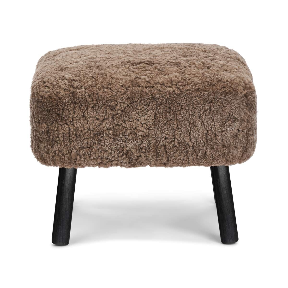 Emil Foot Rest | Short Wool Taupe
