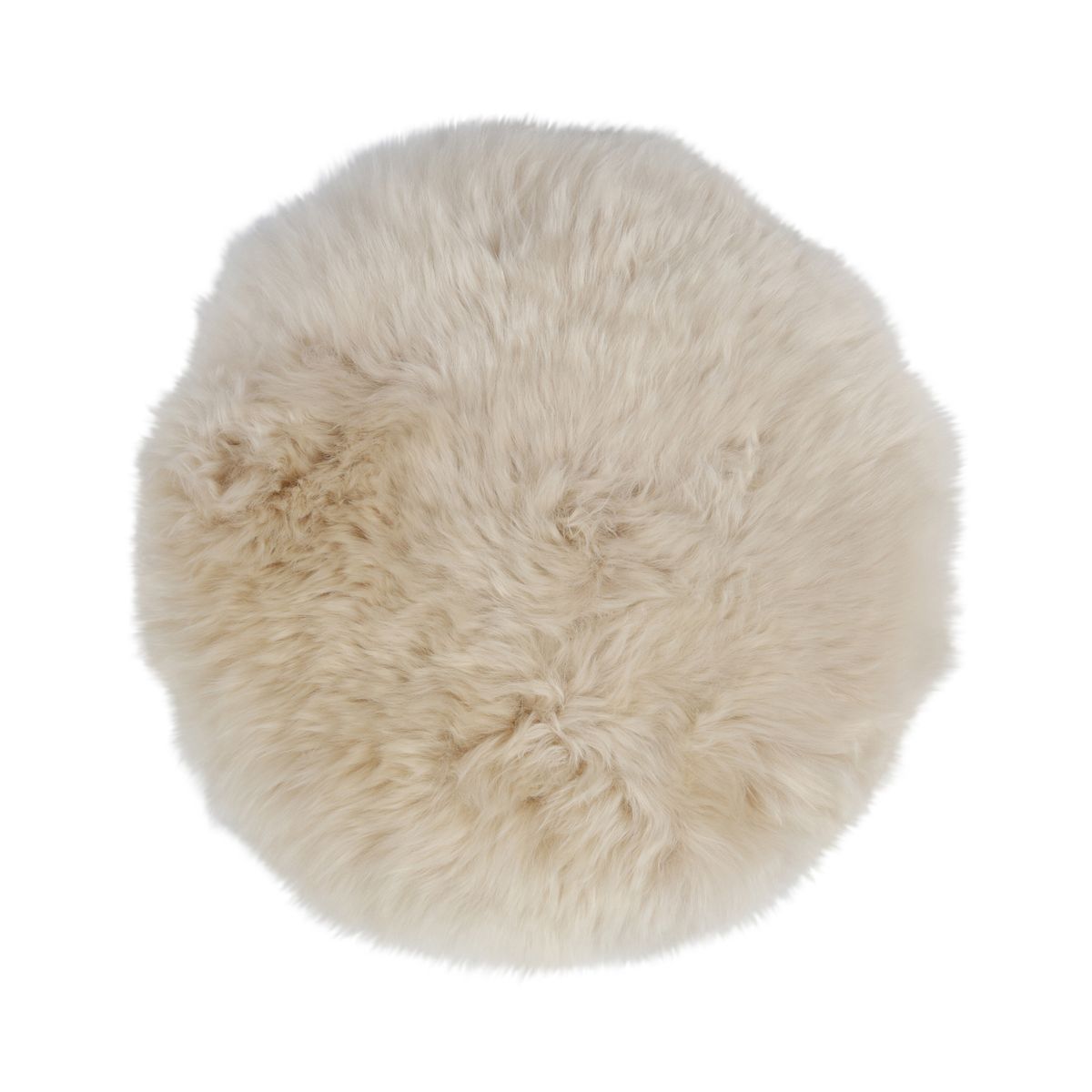 Premium Seat Cover | Long Wool | New Zealand | D34 cm Linen